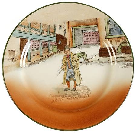 Dickens (Green Trim) Bread & Butter Plate