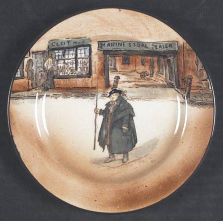 Dickens (Green Trim) Bread & Butter Plate