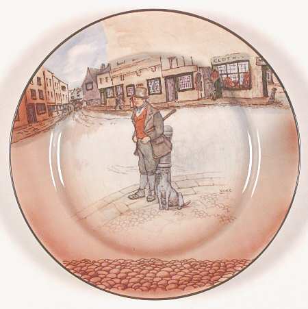Dickens (Green Trim) Dinner Plate
