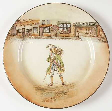 Dickens (Green Trim) Dinner Plate