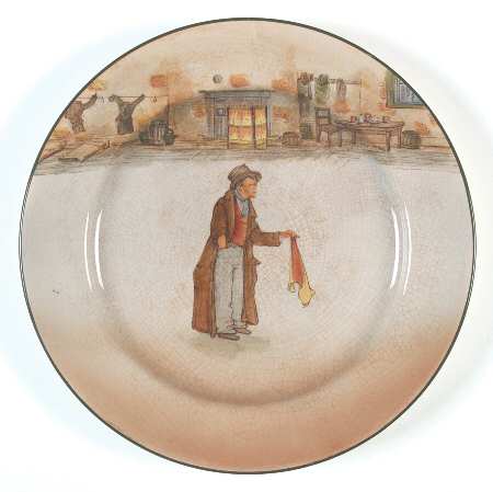 Dickens (Green Trim) Dinner Plate