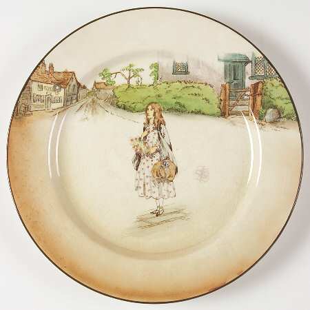 Dickens (Green Trim) Dinner Plate