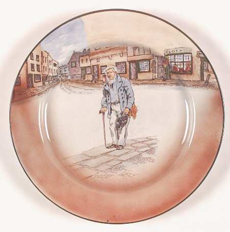 Dickens (Green Trim) Dinner Plate