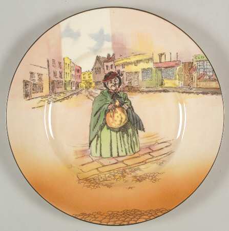 Dickens (Green Trim) Dinner Plate