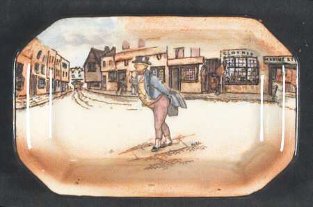 Dickens (Green Trim) Soap Dish