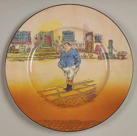 Dickens (Green Trim) Dinner Plate