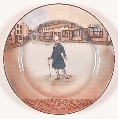 Dickens (Green Trim) Dinner Plate