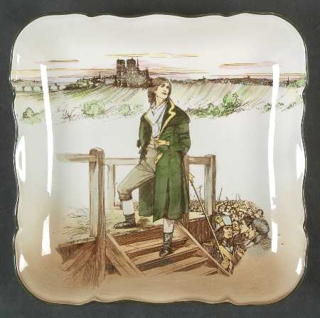 Dickens (Green Trim) Fruit Dish