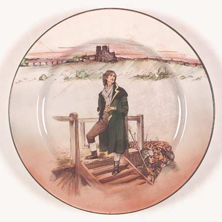 Dickens (Green Trim) Dinner Plate