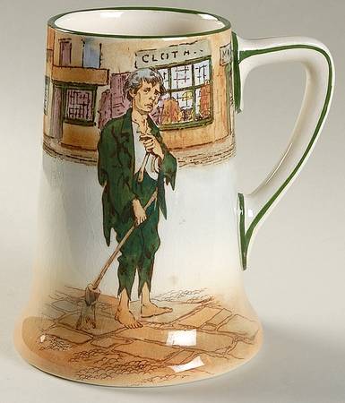 Dickens (Green Trim) Beer Stein