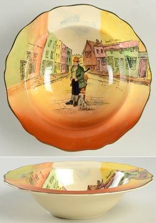 Dickens (Green Trim) Oatmeal Bowl