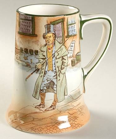 Dickens (Green Trim) Beer Stein