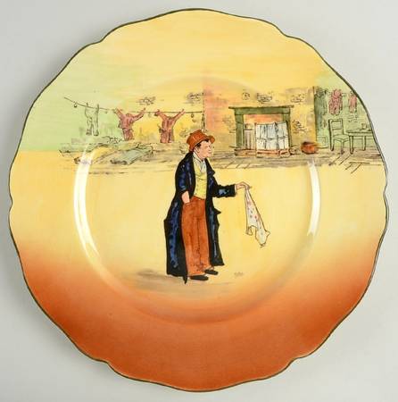 Dickens (Green Trim) Dinner Plate