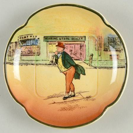 Dickens (Green Trim) Butter Pat