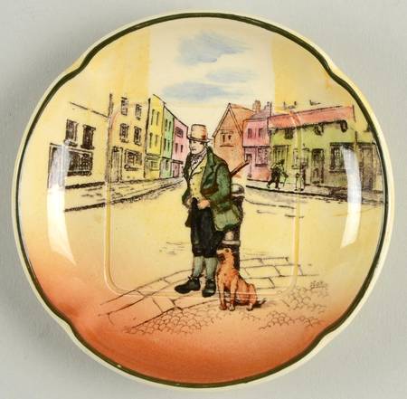 Dickens (Green Trim) Butter Pat