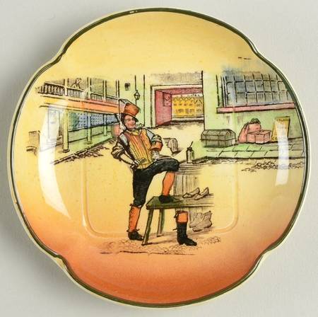 Dickens (Green Trim) Butter Pat
