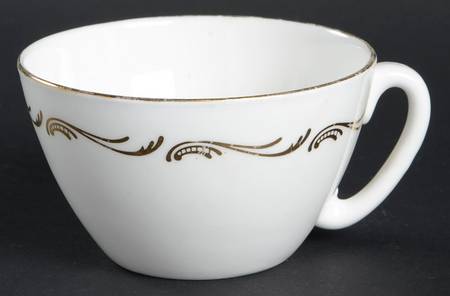 Gold Scallops Flat Cup