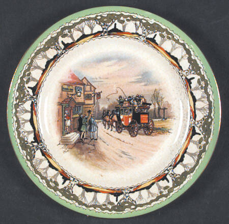 Old English Coaching Scenes Bread & Butter Plate