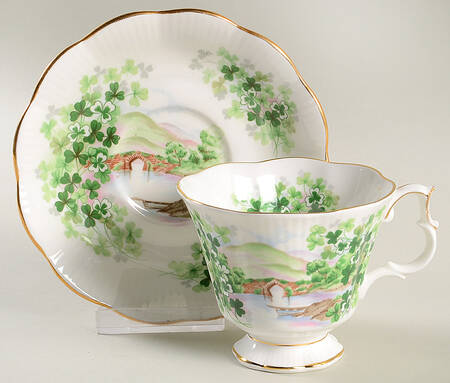 Ancestral Series Footed Cup & Saucer Set