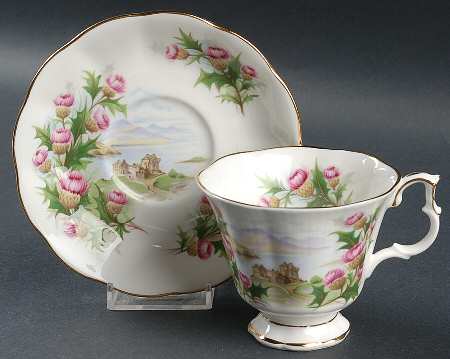 Ancestral Series Footed Cup & Saucer Set
