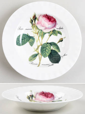Redoute Roses Rim Soup Bowl