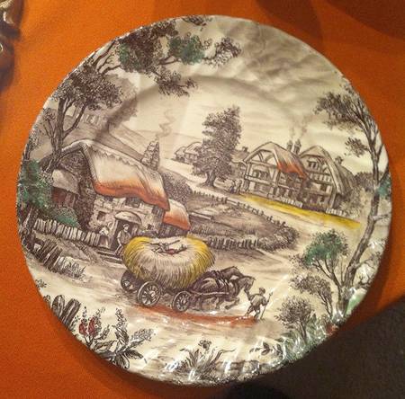 Hayride Brown Multicolor Dinner Plate