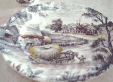 Hayride Brown Multicolor Salad Plate