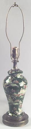 Pekin Green 25" Electric Lamp No Shade