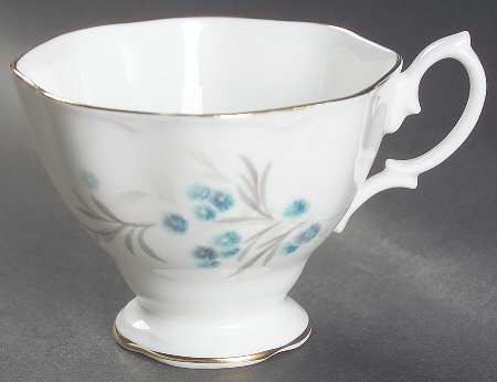 Blue Heaven (Gray and Pink Leaves) Footed Cup