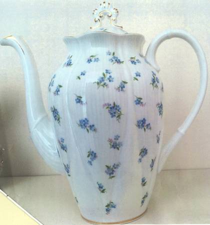 Blue Heaven (Fan Embossed) Coffee Pot & Lid