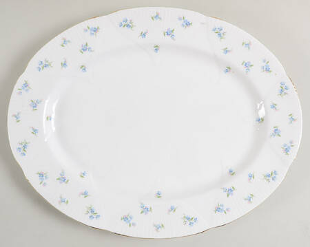 Blue Heaven (Fan Embossed) 12" Oval Serving Platter by Royal Albert