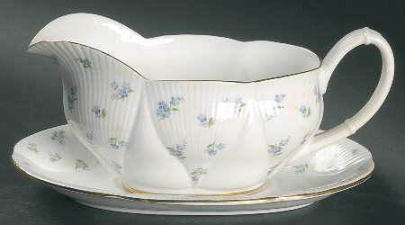 Blue Heaven (Fan Embossed) Gravy Boat & Underplate