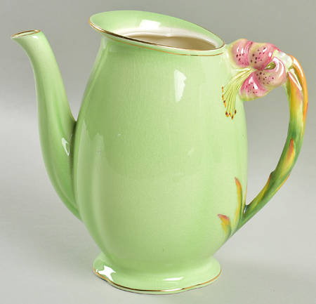Tiger Lily Green Small Coffee Pot No Lid