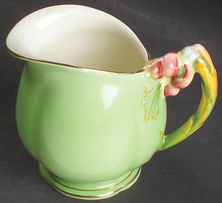 Tiger Lily Green Creamer