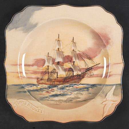 Famous Sailing Ships Square Salad Plate