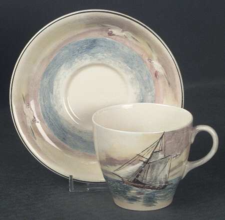 Famous Sailing Ships Flat Cup & Saucer Set