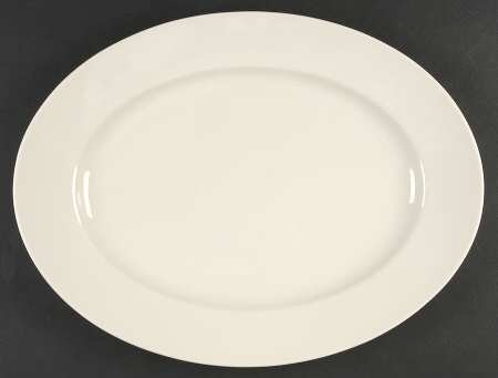 Aida (Cream) 14" Oval Serving Platter