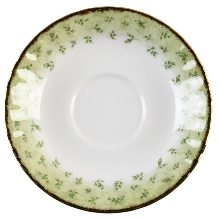 Old Country Roses Green Border Saucer