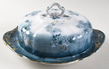 Lugano (Blue Green) Round Covered Butter