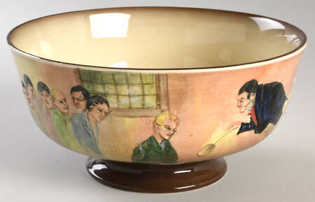 Dickens E 8" Footed Bowl