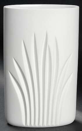 Foliage White 9" Vase