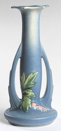 Bleeding Heart Blue 7" Bud Vase