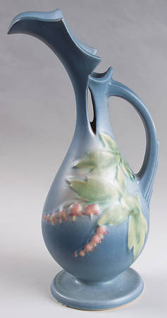 Bleeding Heart Blue 10" Ewer