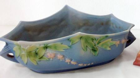 Bleeding Heart Blue 10" Octagonal Serving Bowl