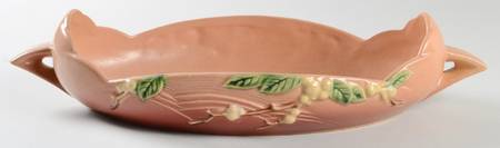 Snowberry Dusty Rose (Pink) 12" Oval Handled Bowl