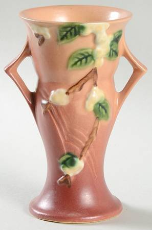 Snowberry Dusty Rose (Pink) 6" Handled Vase