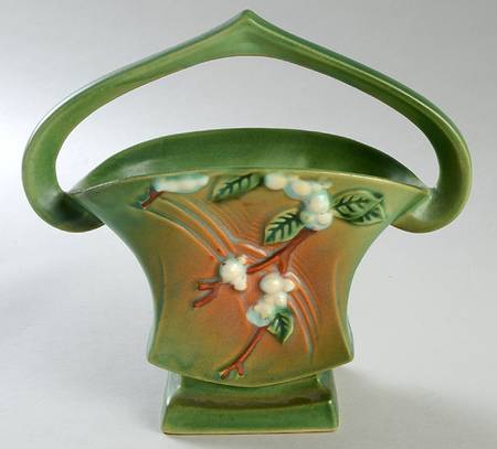 Snowberry Fern Green 7" Handled Basket