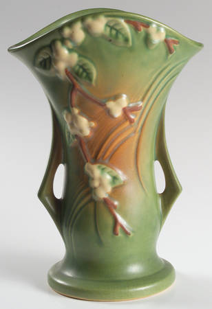 Snowberry Fern Green 9" Flared Vase