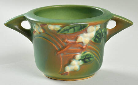 Snowberry Fern Green Open Sugar Bowl