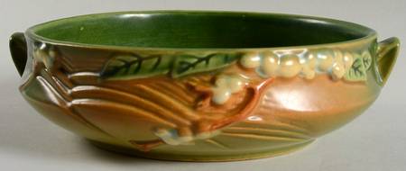 Snowberry Fern Green 6" Round Handled Bowl